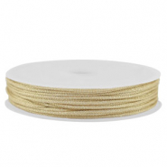 Fil macram&eacute; tress&eacute; 0,8mm Dor&eacute; clair m&eacute;tallique