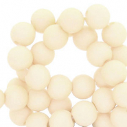 Perles acryliques 8 mm Blanc vanille