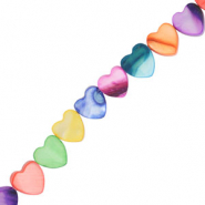 Perles coquillage c&oelig;ur Multicolore