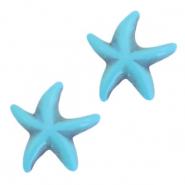Perles en c&eacute;ramique turquoise &eacute;toile de mer bleu turquoise