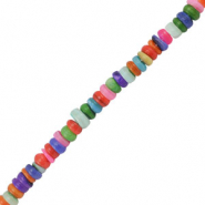 Perles coquillage disque Multicolore