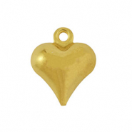 Breloques en acier Inox coeur Dor&eacute;
