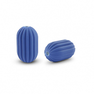 Perles acryliques ovale Bleu fonc&eacute;