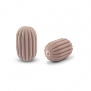 Perles acryliques ovale Taupe brown