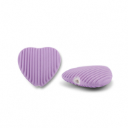 Perles acryliques c&oelig;ur Violet