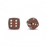 Perles acryliques d&eacute;s Marron