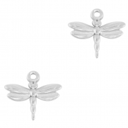 Breloques en acier Inox libellule Argent&eacute;