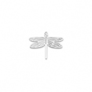 Breloques en acier Inox libellule Argent&eacute;