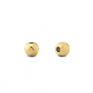 Perles en acier inox 4mm Dor&eacute;