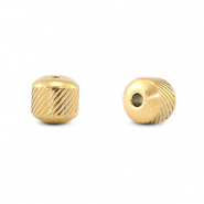 Perles en acier inox 8mm Dor&eacute;