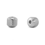 Perles en acier inox 8mm Argent&eacute;