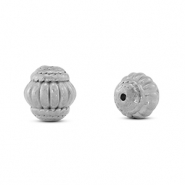Perles en acier inox ovale Argent&eacute;
