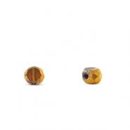 Perles en verre irr&eacute;gulier Jaune transparent-dor&eacute;