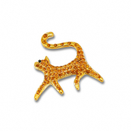 Broches chat Dor&eacute;-orange