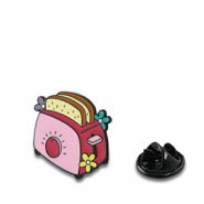 Pins grille-pain Rose fonc&eacute;-jaune