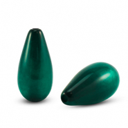 Perles Polaris Elements en forme de goutte Polmo Vert eden fonc&eacute;
