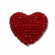 Perles boh&egrave;me coeur Rouge