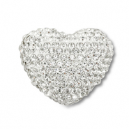 Perles boh&egrave;me coeur Argent&eacute;