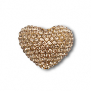Perles boh&egrave;me coeur Taupe brown