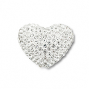 Perles boh&egrave;me coeur Argent&eacute;