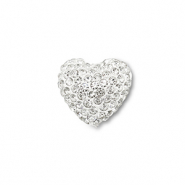 Perles boh&egrave;me coeur Argent&eacute;
