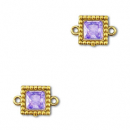 Connecteurs en acier Inox zirconium carr&eacute; Dor&eacute;-violet