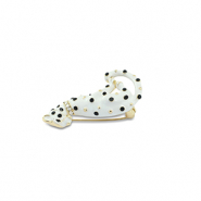 Broches l&eacute;opard Blanc-noir-dor&eacute;