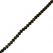 Perles &agrave; facettes 8x6mm disque Heishi Noir