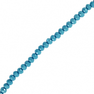 Perles &agrave; facettes 6x4mm disque Heishi Bleu