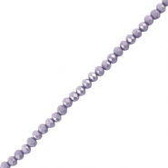 Perles &agrave; facettes 6x4mm disque Heishi Gris lavande clair