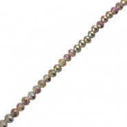 Perles &agrave; facettes 6x4mm disque Heishi Gris