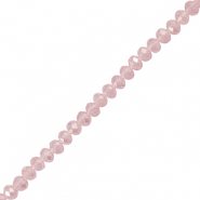 Perles &agrave; facettes 6x4mm disque Heishi Rose clair