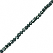 Perles &agrave; facettes 4x3mm disque Heishi Bleu fonc&eacute;