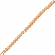 Perles &agrave; facettes 3x2mm disque Heishi P&ecirc;che corail