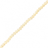 Perles &agrave; facettes 3x2mm disque Heishi Champagne clair