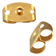 Boucles d'oreilles fermoir poussoir en métal DQ Doré (sans nickel)
