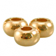 Métal DQ perle plate 5x3mm Doré (sans nickel)