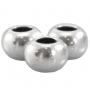 Perles en métal DQ plat7x5mm Argenté antique (sans nickel)