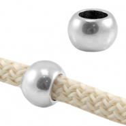 Perles en métal DQ 10mm Argenté antique