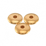 Perles en métal DQ disque 4x1.5mm doré rosé (sans nickel)