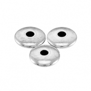 Perles en métal DQ disque 4x1.5mm Argenté antique (sans nickel)