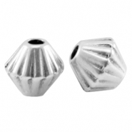 Perles en métal DQ cône Argenté antique (sans nickel)