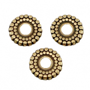 Perles en métal DQ disque 8mm déco Bronze antique (sans nickel)