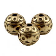 Perles en métal DQ déco 8mm Bronze antique (sans nickel)