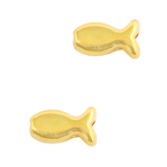 Perles en m&eacute;tal DQ poisson Dor&eacute; (sans nickel)