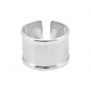 Appr&ecirc;ts en m&eacute;tal DQ support bague (pour cuir/cordon 10mm) argent&eacute; antique (sans nickel)