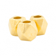 Perles en métal DQ avec carreau 3x3mm Doré (sans nickel)