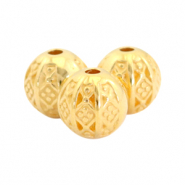 Perles en métal DQ balle bohème 8mm Doré (sans nickel)