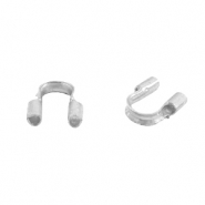 Appr&ecirc;ts en m&eacute;tal DQ wire guardian / protection pour fil 5mm (&Oslash;0.56mm) argent&eacute; (sans nickel)