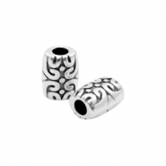 Perles en métal DQ tube Ø2mm Argenté antique (sans nickel)
